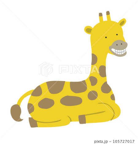 giraffe smiling with teeth