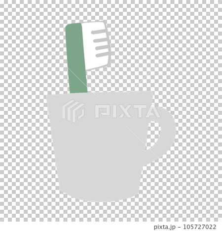 歯ブラシとコップ デンタルケア 緑色 歯ブラシとコップ デンタルケア 緑色 105727022