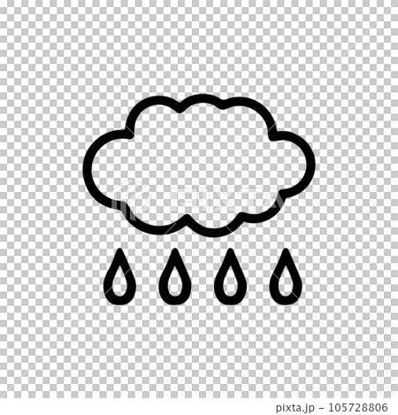 雨降り　天気アイコン 105728806