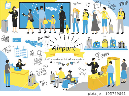 空港のイラスト素材集 空港のイラスト素材集 105729841