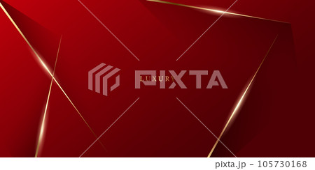 Abstract background design modern red and gold geometric elements vector illustration 105730168