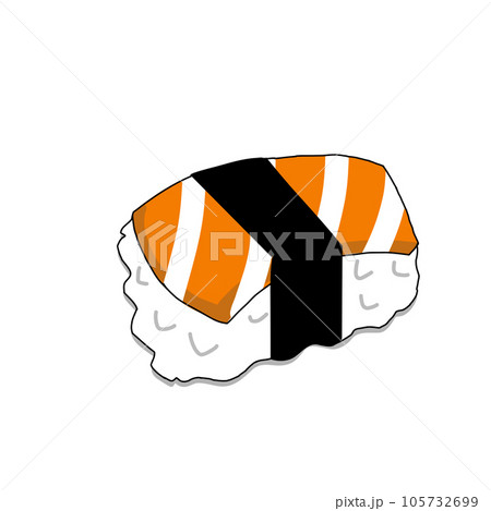 japanese sushi with salmon icon, japanese style japanese sushi with salmon icon, japanese style 105732699