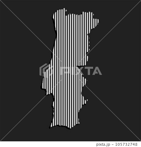 Abstract map Portugal, parallel white lines Abstract map Portugal, parallel white lines 105732748