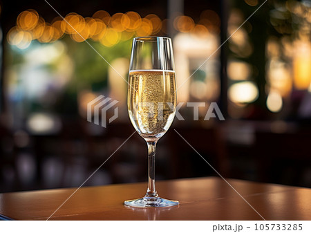 AIイラスト、夜のおうちで飲むシャンパン AIイラスト、夜のおうちで飲むシャンパン 105733285