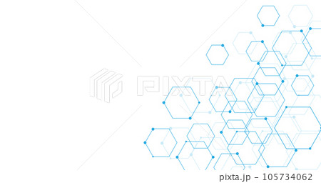 Background of hexagon geometric blue pattern. Background of hexagon geometric blue pattern. 105734062