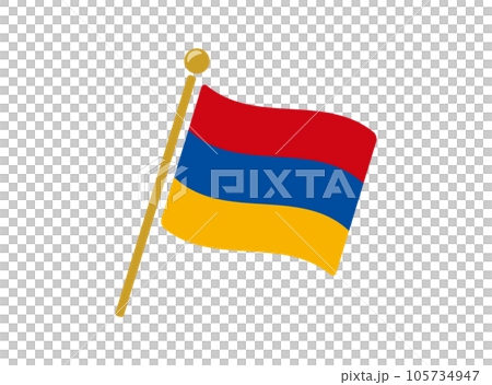 アルメニアの国旗アイコン ベクターイラスト 105734947