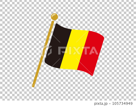 ベルギーの国旗アイコン ベクターイラスト 105734949