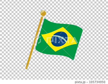 brazilian flag icon vector illustration 105734950