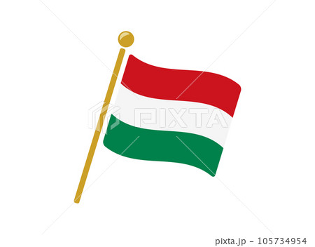 ハンガリーの国旗アイコン ベクターイラスト ハンガリーの国旗アイコン ベクターイラスト 105734954