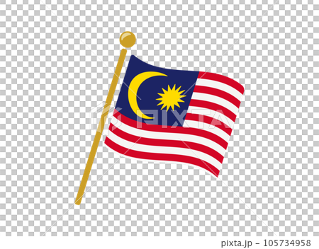malaysia flag icon vector illustration 105734958