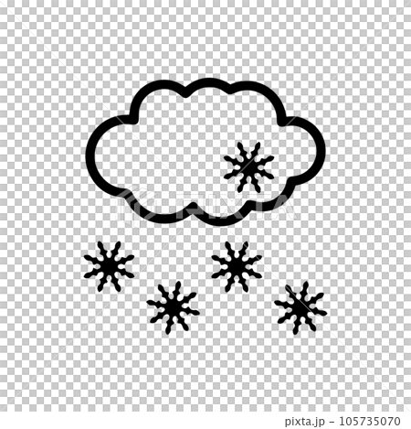 Snow and clouds weather icon 105735070
