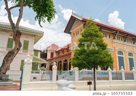 Wat Bowonniwetwiharn Ratchaworawiharn Buddhist temple monastery in Bangkok, Thailand 105735503