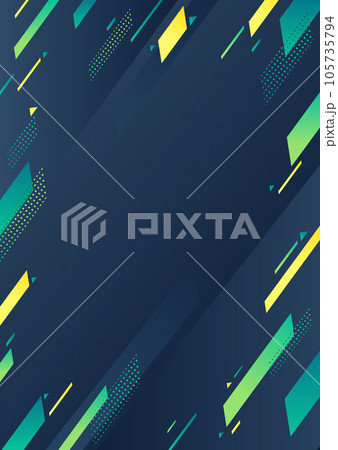 グリーンの幾何学パターンの背景素材 105735794