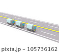 高速道路を走るトラック 105736162