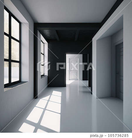 Classical marbled interior in a loft style 105736285