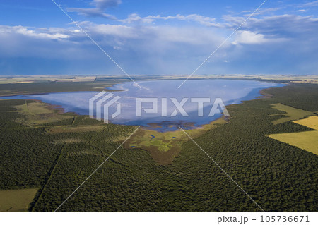 Pampas lake Landscape, Salinas Grandes , La Pampa, Argentina. 105736671
