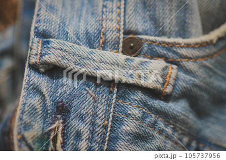 Blue jeans belt detail 105737956