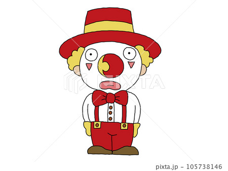 イラスト素材:ピエロのイラスト、道化師のイラスト 105738146