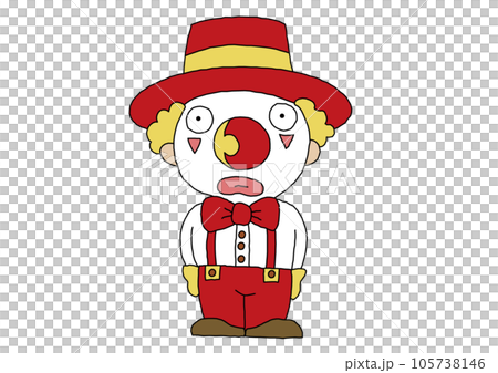 イラスト素材:ピエロのイラスト、道化師のイラスト 105738146