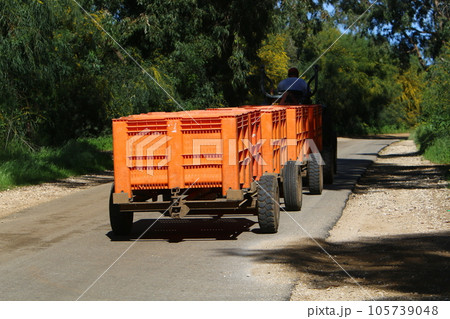Two-wheeled trolley for the transport of goods. 105739048