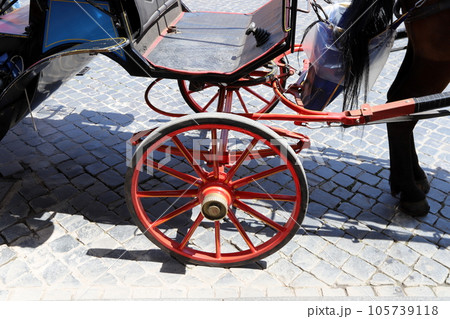 Two-wheeled trolley for the transport of goods. 105739118
