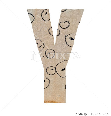 Capital letter Y cut out paper alphabet 105739523