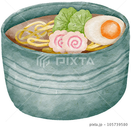 Japanese Noodles watercolor style painting Japanese Noodles watercolor style painting 105739580