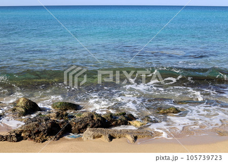 Stones in a city park on the Mediterranean coast in northern Israel. Stones in a city park on the Mediterranean coast in northern Israel. 105739723