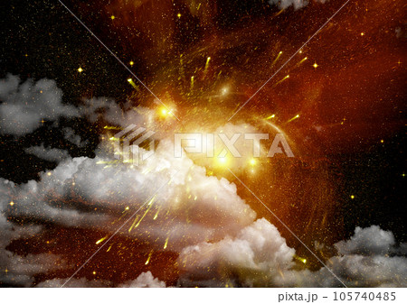 galaxy in a free space. 3D rendering galaxy in a free space. 3D rendering 105740485