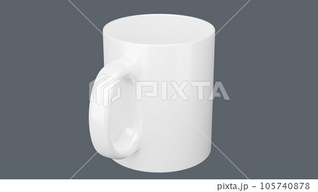 11oz white mugs on isolated background. 105740878