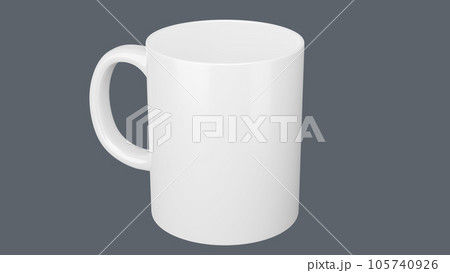 11oz white mugs on isolated background. 11oz white mugs on isolated background. 105740926