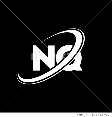 NQ N Q letter logo design. Initial letter NQ linked circle uppercase monogram logo red and blue. NQ logo, N Q design. nq, n q, N&Q 105741795