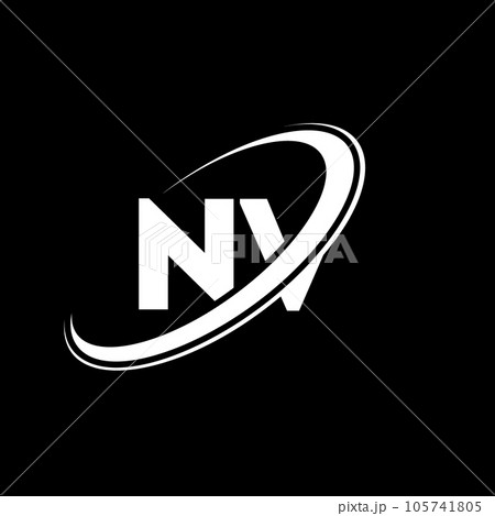 NV N V letter logo design. Initial letter NV...のイラスト素材 [105741805] - PIXTA