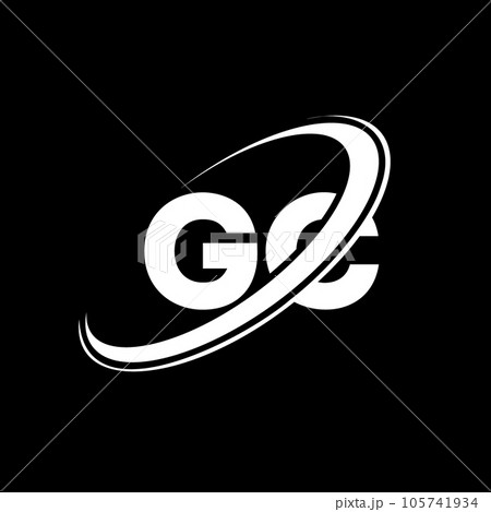 GC G C letter logo design. Initial letter GC linked circle uppercase monogram logo red and blue. GC logo, G C design. gc, g c 105741934