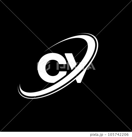 CV C V letter logo design. Initial letter CV...のイラスト素材 [105742206] - PIXTA