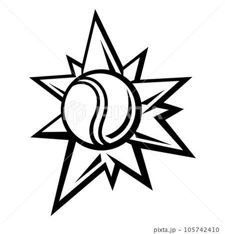 Tennis ball illustration. Sport club item or symbol. Tennis ball illustration. Sport club item or symbol. 105742410