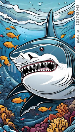 Shark vector illustration Shark vector illustration 105742942