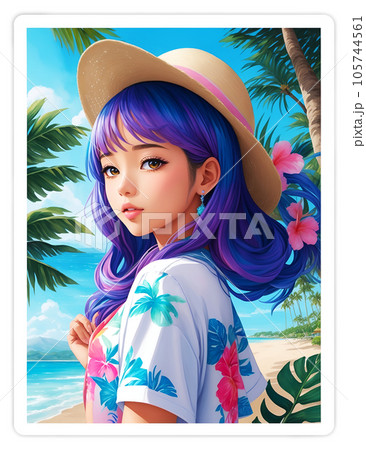 記念写真風のイラスト「AI生成画像」 105744561