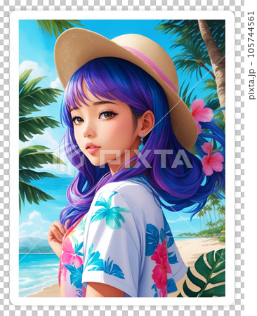 記念写真風のイラスト「AI生成画像」 105744561