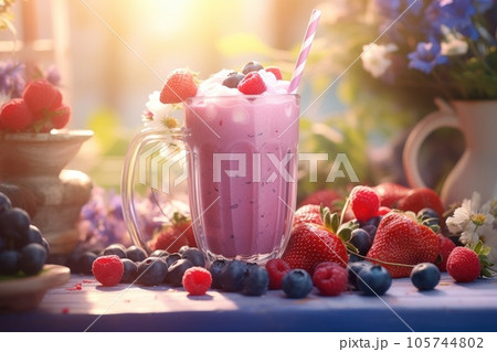 Smoothie with berries 105744802