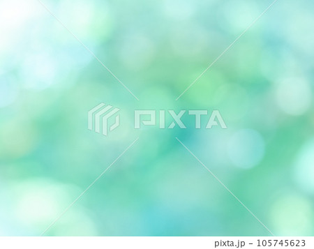 背景素材　水玉模様のリフレクション　エメラルドグリーン系統 105745623