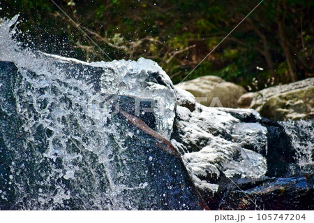妹背の滝　広島　滝　氷瀑　 105747204