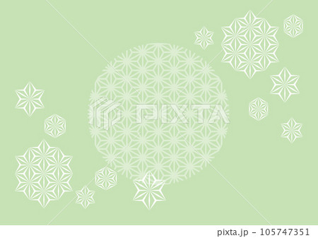 和柄の背景 麻の葉 和柄の背景 麻の葉 105747351