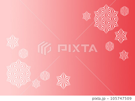 和柄の背景　麻の葉 105747509