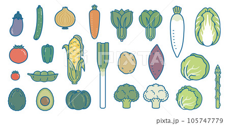 野菜イラストセット 野菜イラストセット 105747779