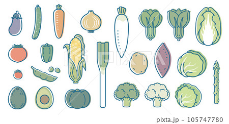 野菜イラストセット 野菜イラストセット 105747780