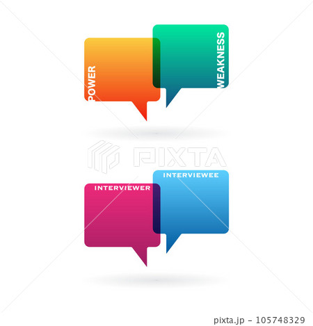 Speech bubbles set with text Speech bubbles set with text 105748329