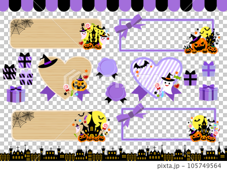 purple halloween box material collection purple halloween box material collection 105749564