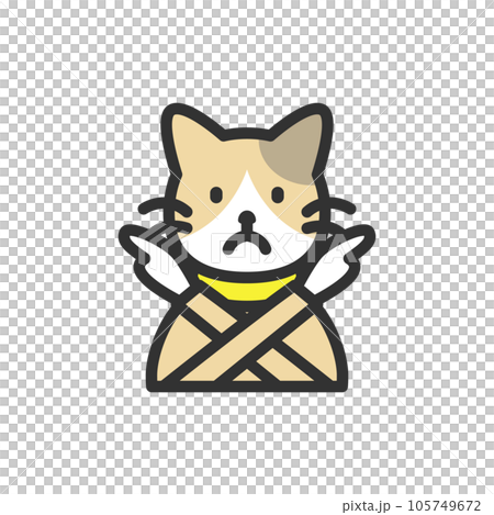 手を交差してNGポーズをする猫のイラスト 手を交差してNGポーズをする猫のイラスト 105749672