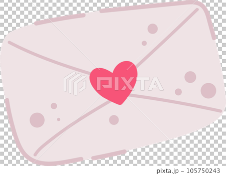 Romantic envelope icon with heart shape. Love letter for happy anniversary concept. Romantic envelope icon with heart shape. Love letter for happy anniversary concept. 105750243